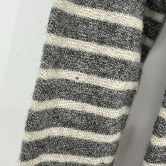 Banana Republic Wool Cashmere Blend Dress Gray‎ Striped Style 884306 Size Medium - Picture 4 of 9